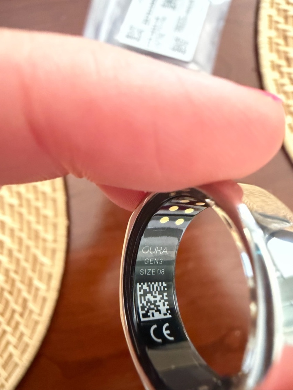 Oura Ring Gen3 Smart Ring - silver (Size 08)